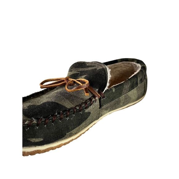 Minnetonka Moccasin Slippers Camo Print Faux Fur Lined Mens Size 11M - Picture 6 of 8